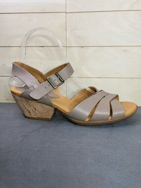 Korks Kork Ease Myrna Sandals Women's Size 9 Shoes M Taupe Leather